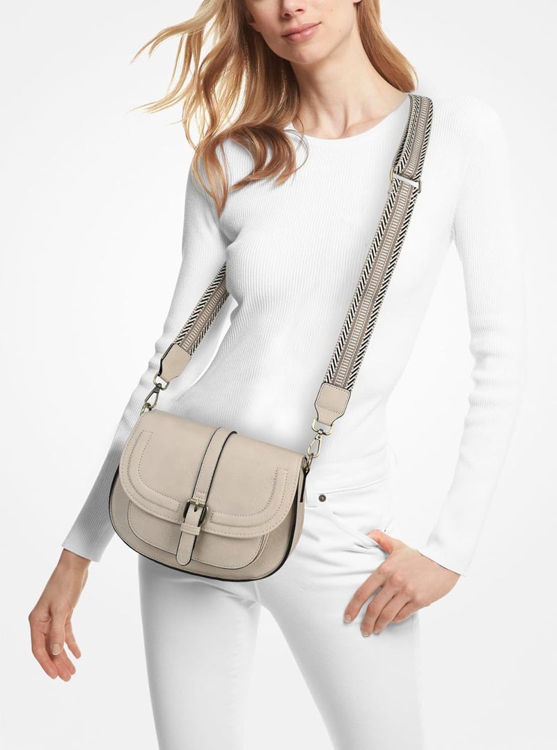 AFKOMST Crossbody Bags for Women,Small Saddle Purse and Boho Cross Body Handbags,Vegan Leather - Image 2